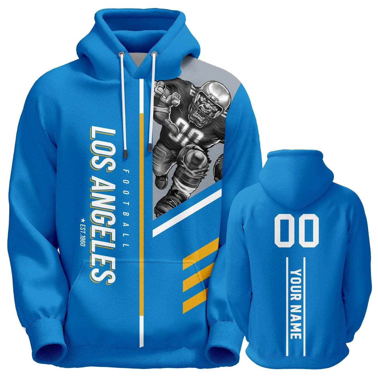 Custom Football Sweatshirts City Mascot Personalized Fan Pullover Hoodies Gift