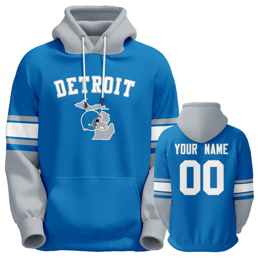 Custom Football Hoodie Personalized Team Pullover Sweatshirt