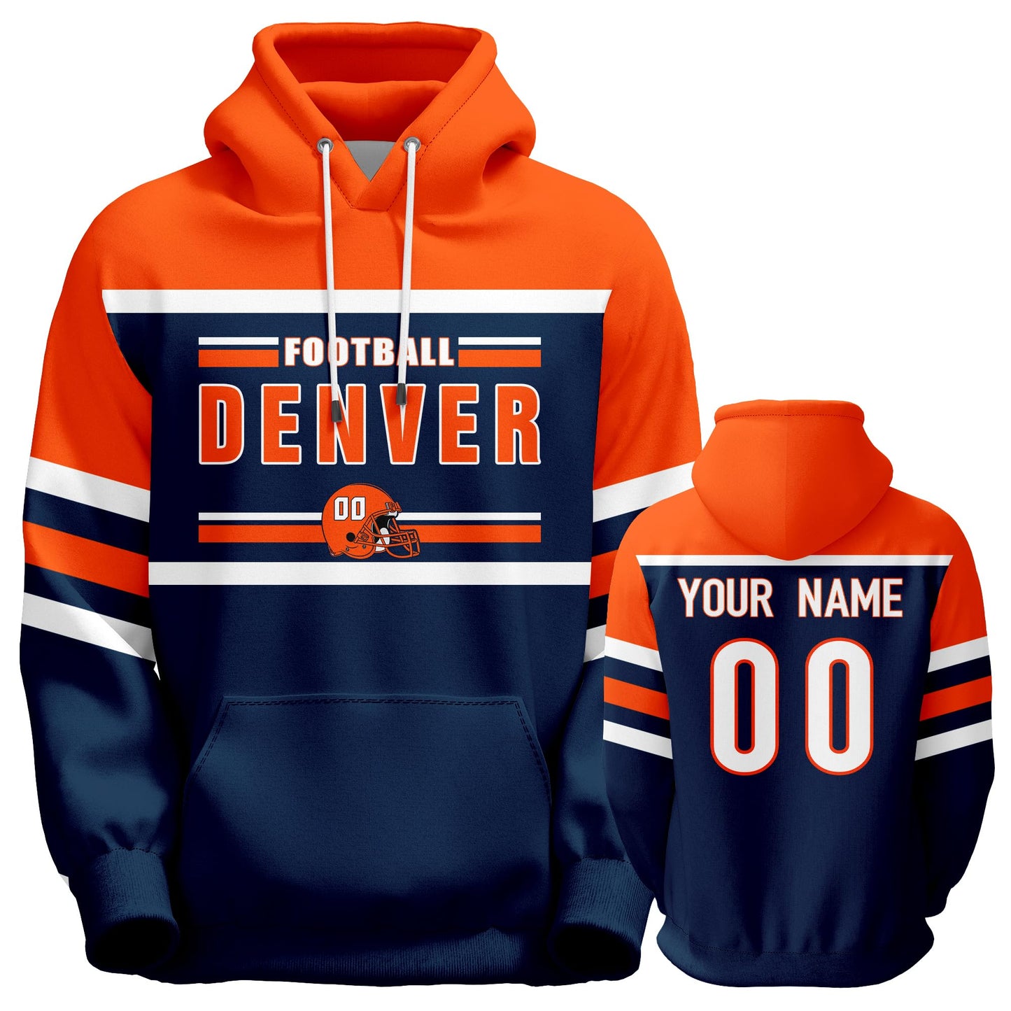 Custom Football Hoodies Sports Personalized Fans Pullover Sweatshirts