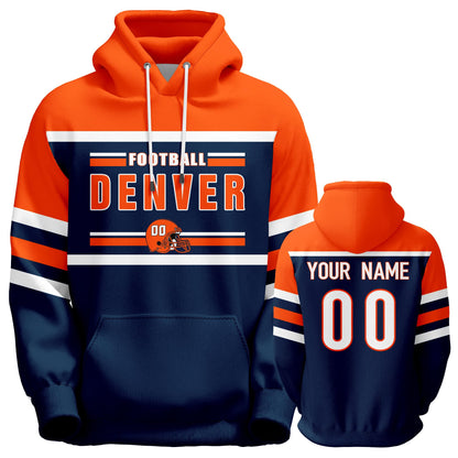 Custom Football Hoodies Sports Personalized Fans Pullover Sweatshirts
