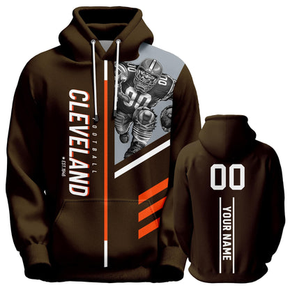 Custom Football Sweatshirts City Mascot Personalized Fan Pullover Hoodies Gift