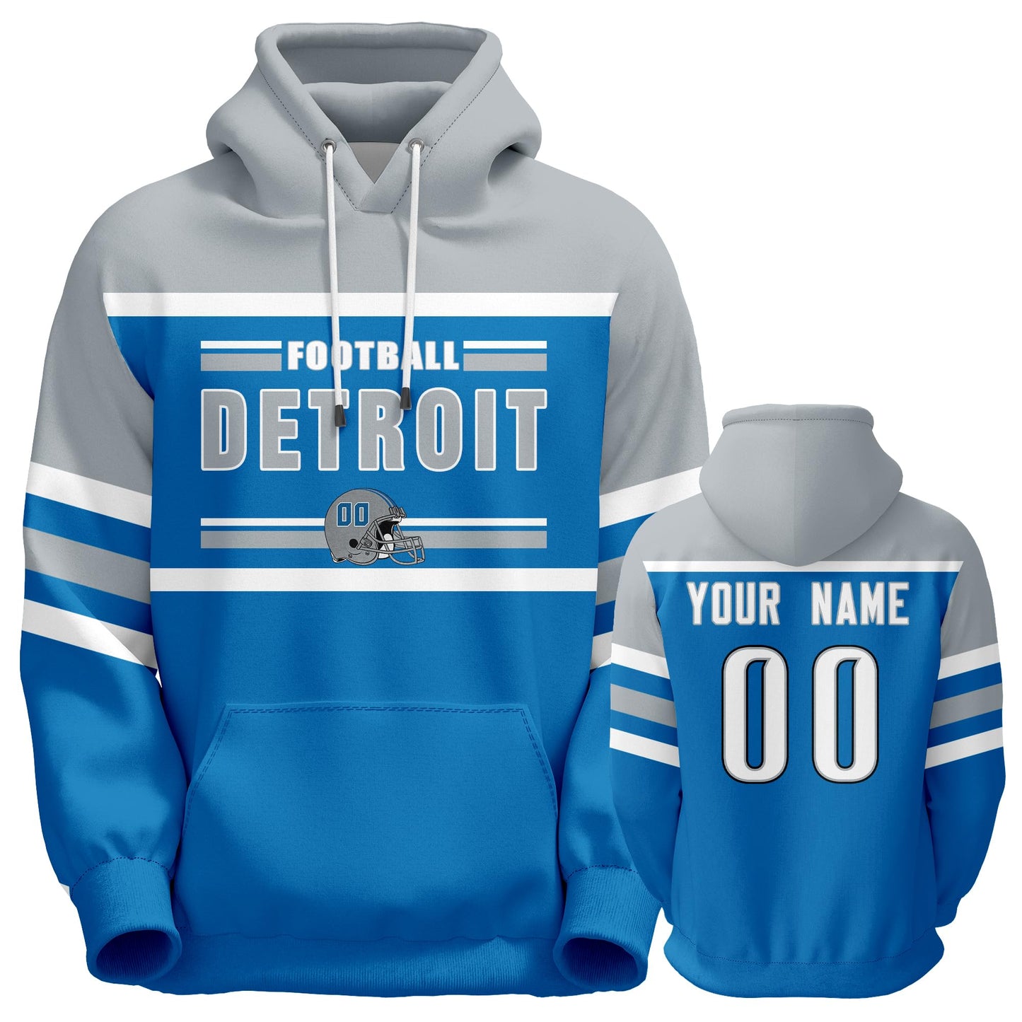 Custom Football Hoodies Sports Personalized Fans Pullover Sweatshirts