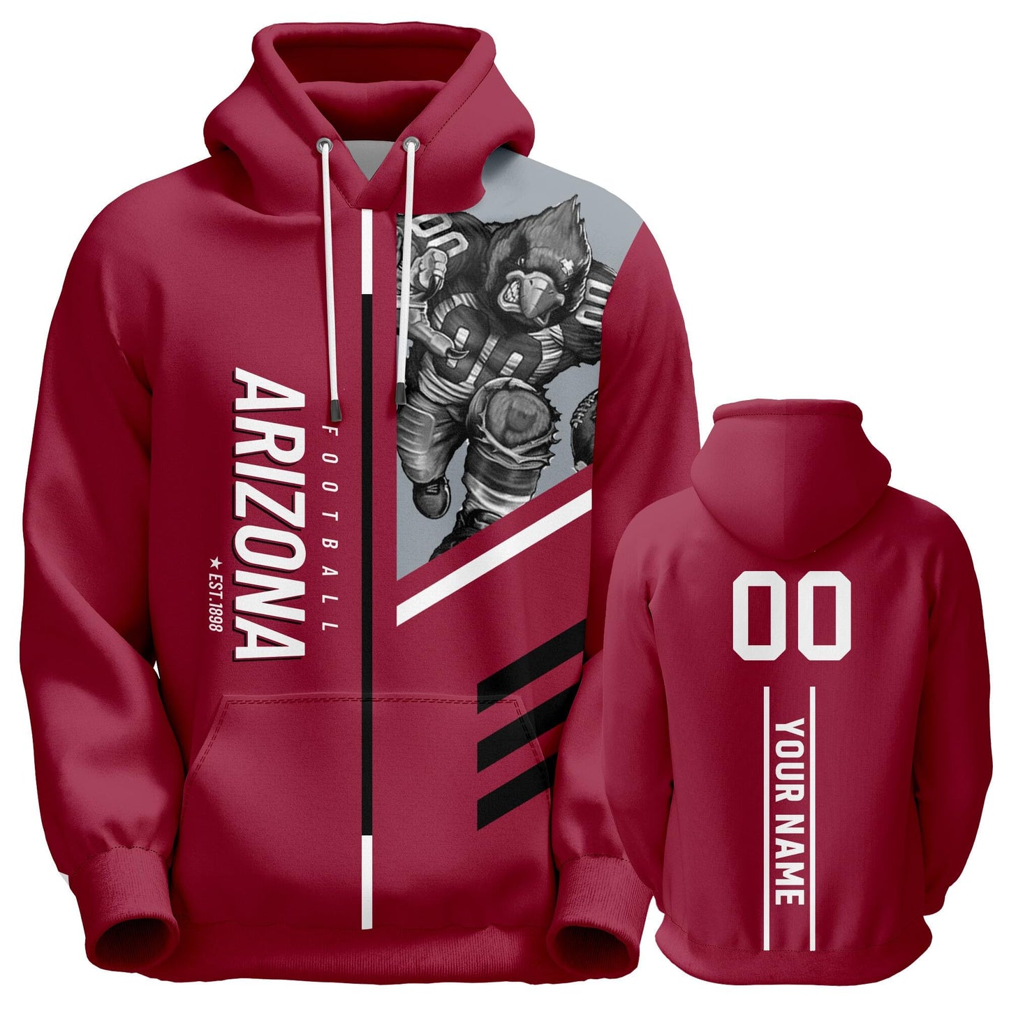 Custom Football Sweatshirts City Mascot Personalized Fan Pullover Hoodies Gift