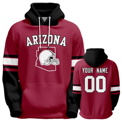 Custom Football Hoodie Personalized Team Pullover Sweatshirt