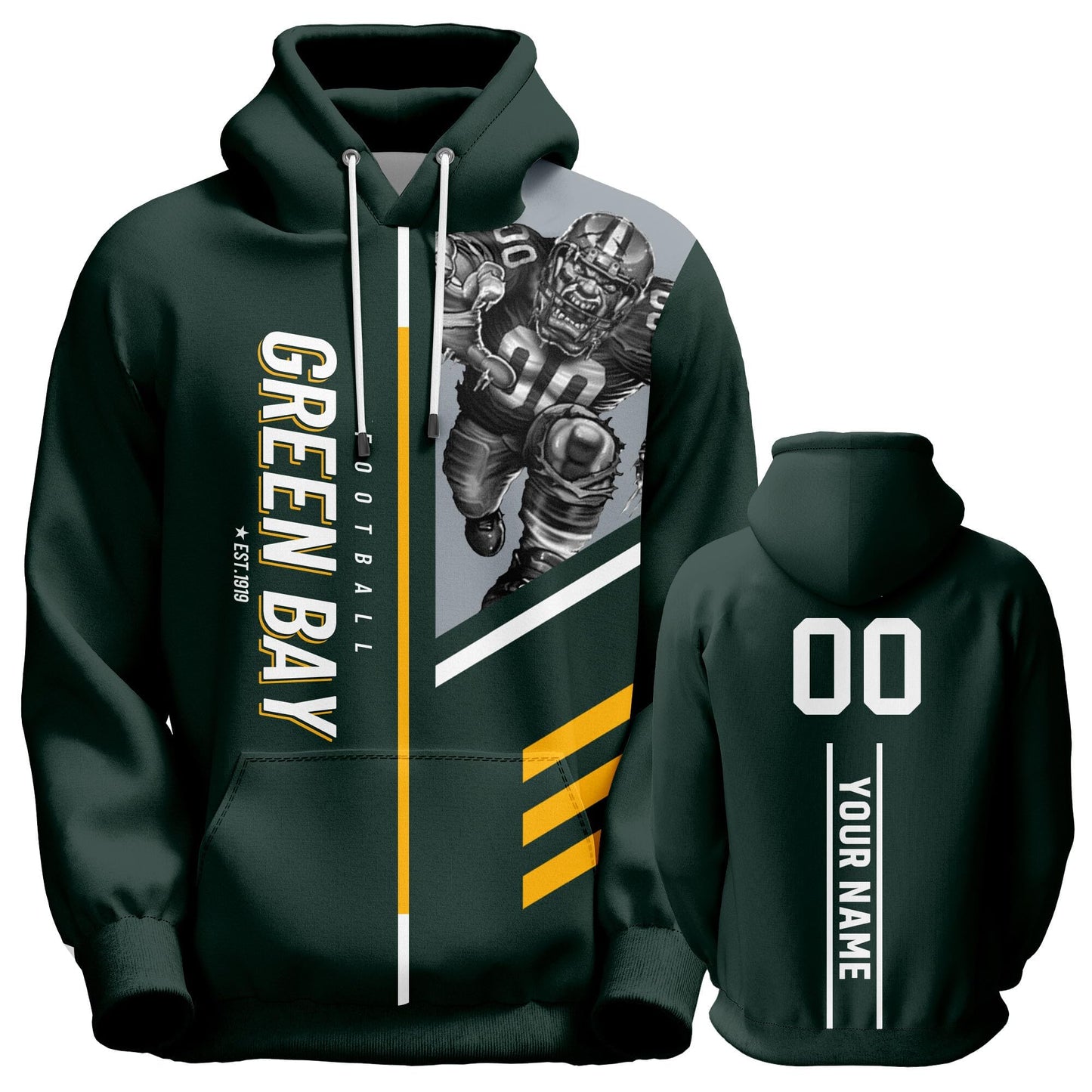 Custom Football Sweatshirts City Mascot Personalized Fan Pullover Hoodies Gift