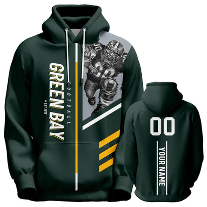Custom Football Sweatshirts City Mascot Personalized Fan Pullover Hoodies Gift