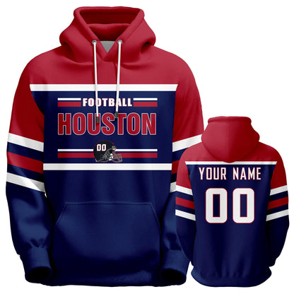 Custom Football Hoodies Sports Personalized Fans Pullover Sweatshirts