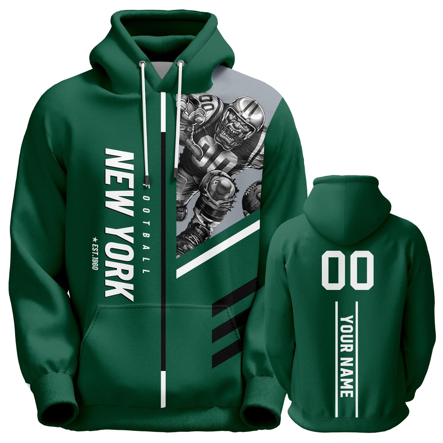 Custom Football Sweatshirts City Mascot Personalized Fan Pullover Hoodies Gift