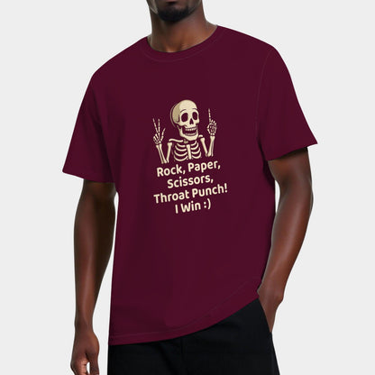 Rock, Paper, Scissors, Throat Punch I Win T-Shirts