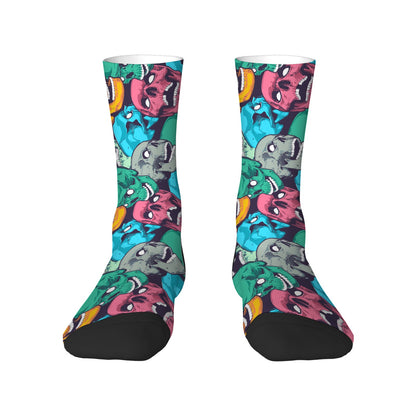Custom Men's Underwear & Socks Set - Colorful Skull Design
