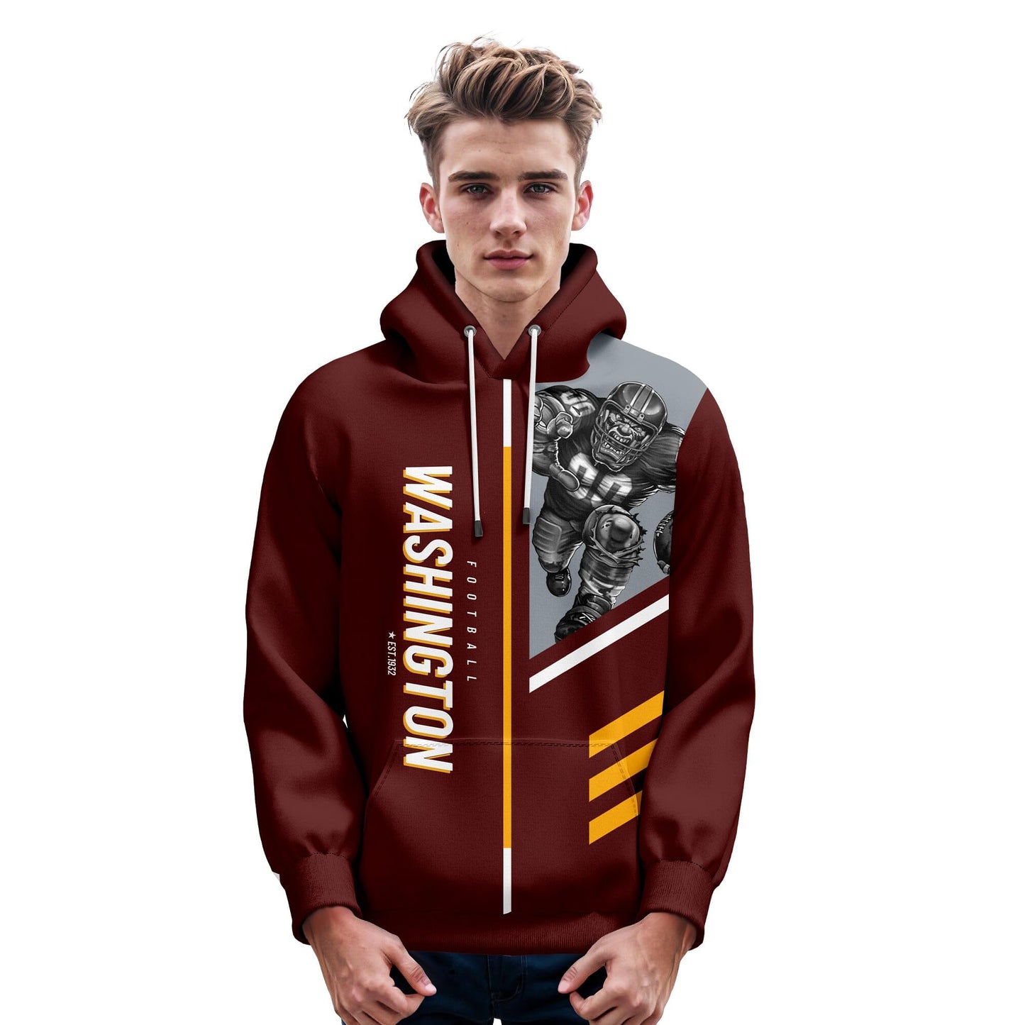 Custom Football Sweatshirts City Mascot Personalized Fan Pullover Hoodies Gift