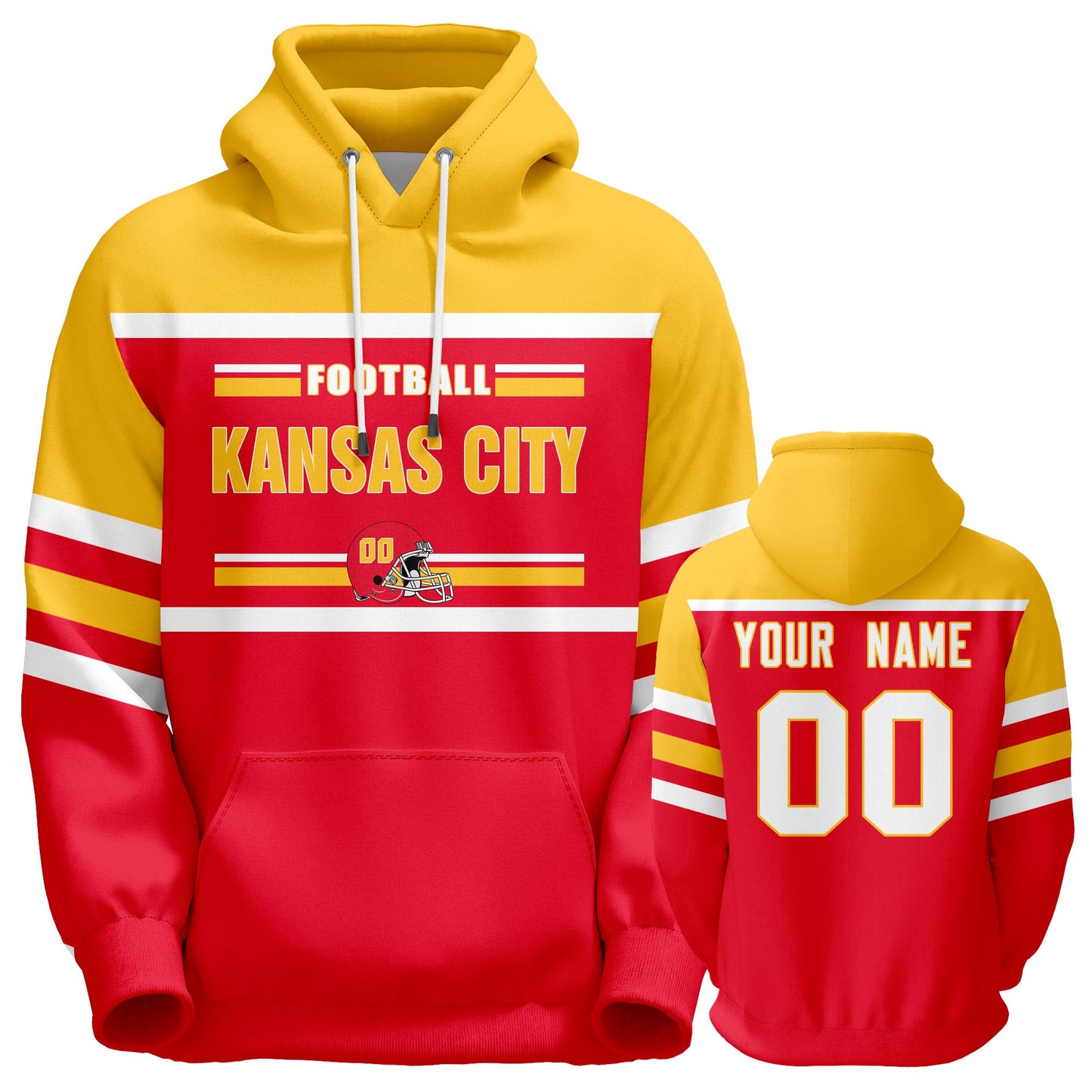 Custom Football Hoodies Sports Personalized Fans Pullover Sweatshirts