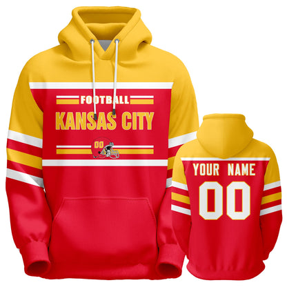 Custom Football Hoodies Sports Personalized Fans Pullover Sweatshirts