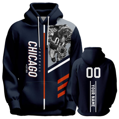Custom Football Sweatshirts City Mascot Personalized Fan Pullover Hoodies Gift