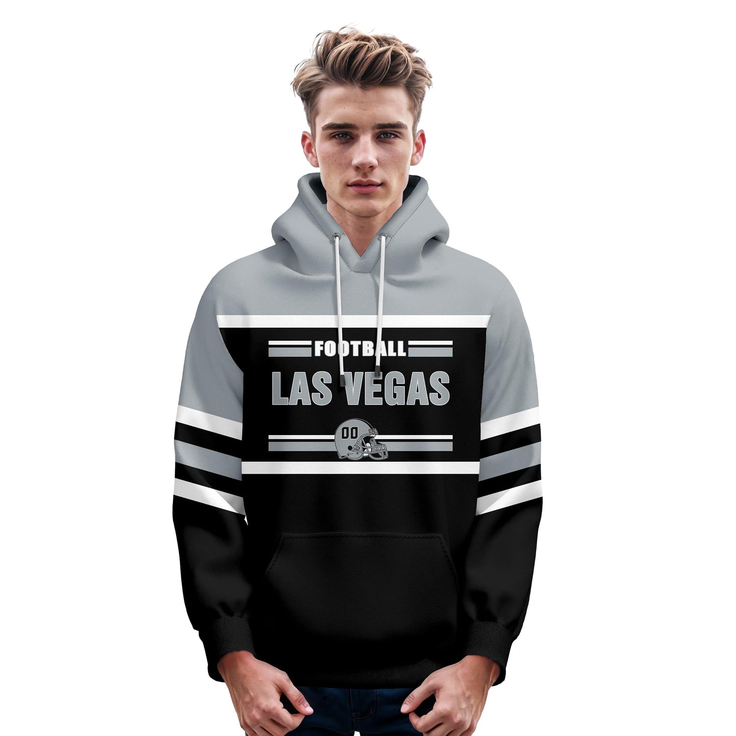 Custom Football Hoodies Sports Personalized Fans Pullover Sweatshirts