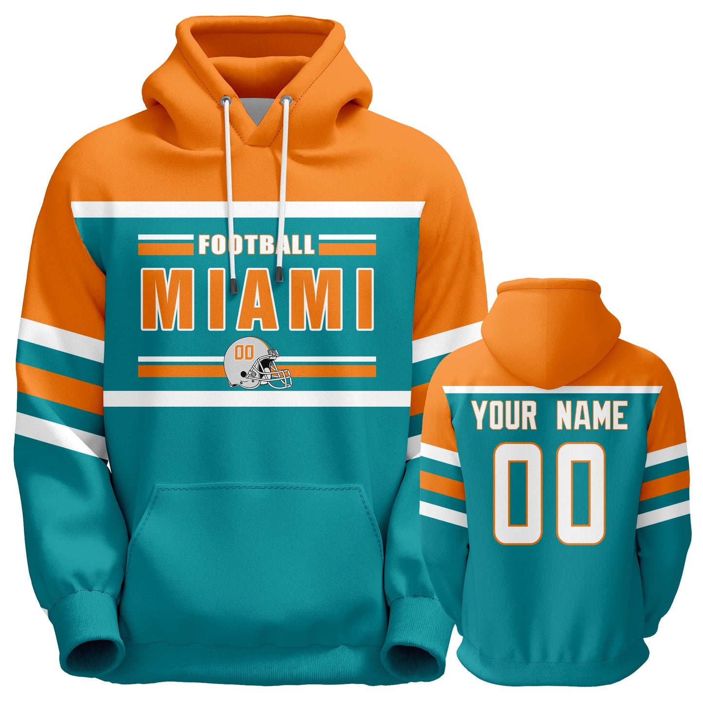 Custom Football Hoodies Sports Personalized Fans Pullover Sweatshirts