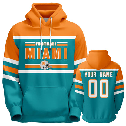 Custom Football Hoodies Sports Personalized Fans Pullover Sweatshirts