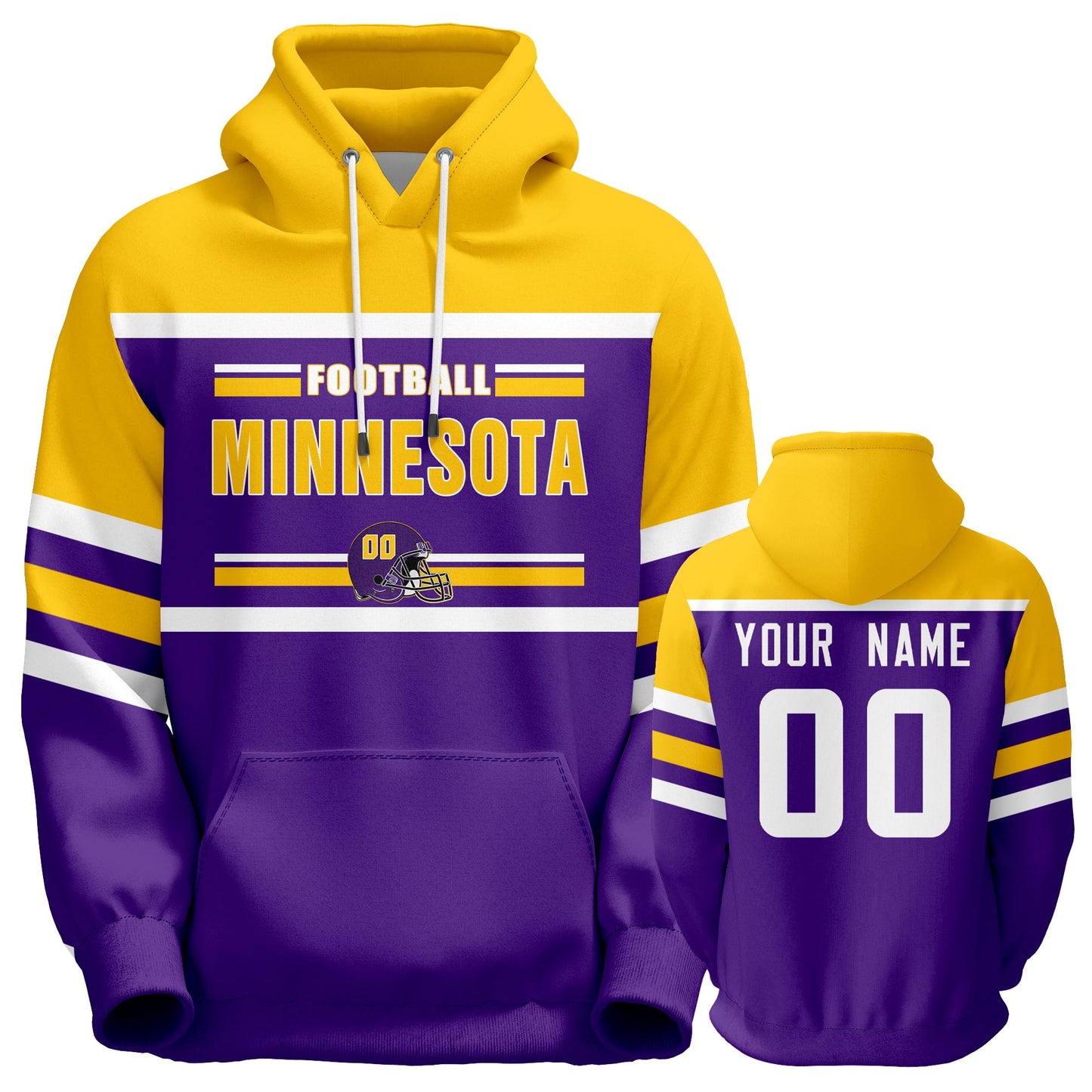 Custom Football Hoodies Sports Personalized Fans Pullover Sweatshirts