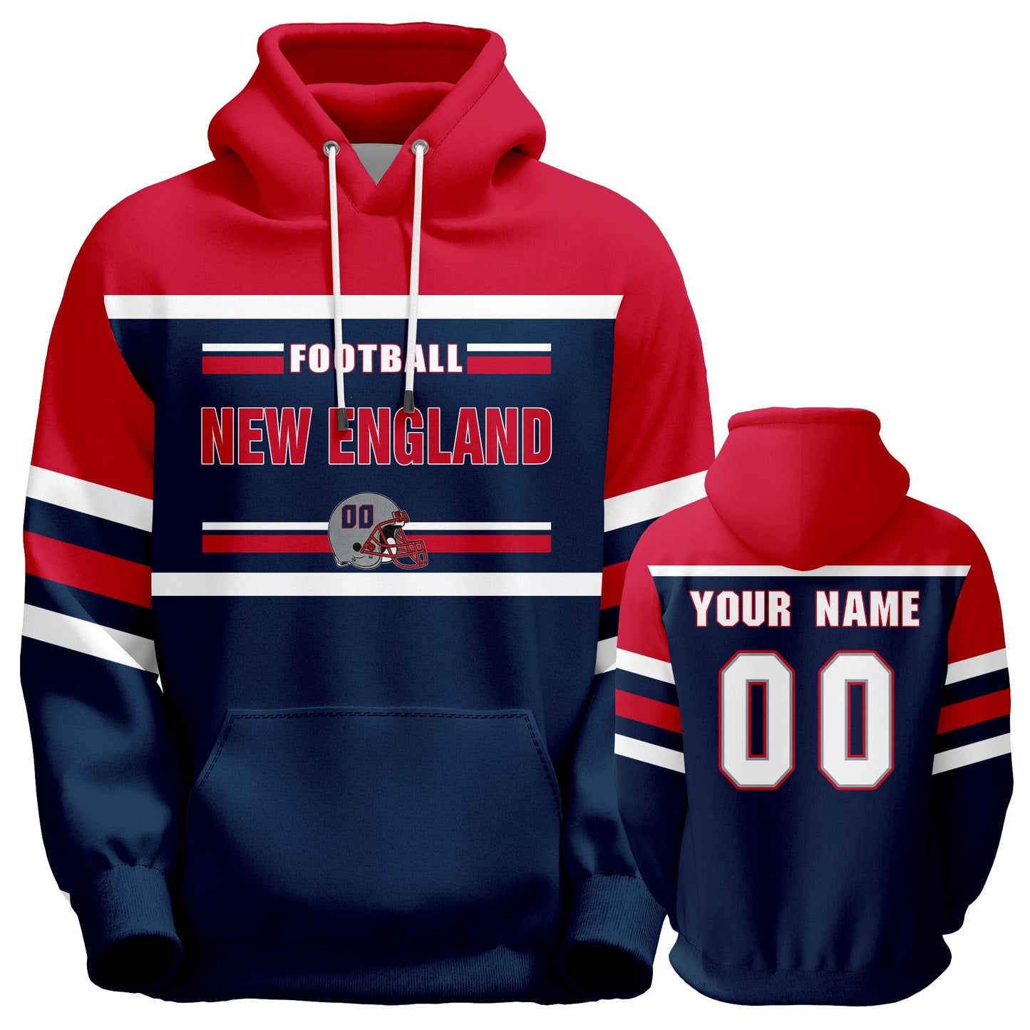 Custom Football Hoodies Sports Personalized Fans Pullover Sweatshirts