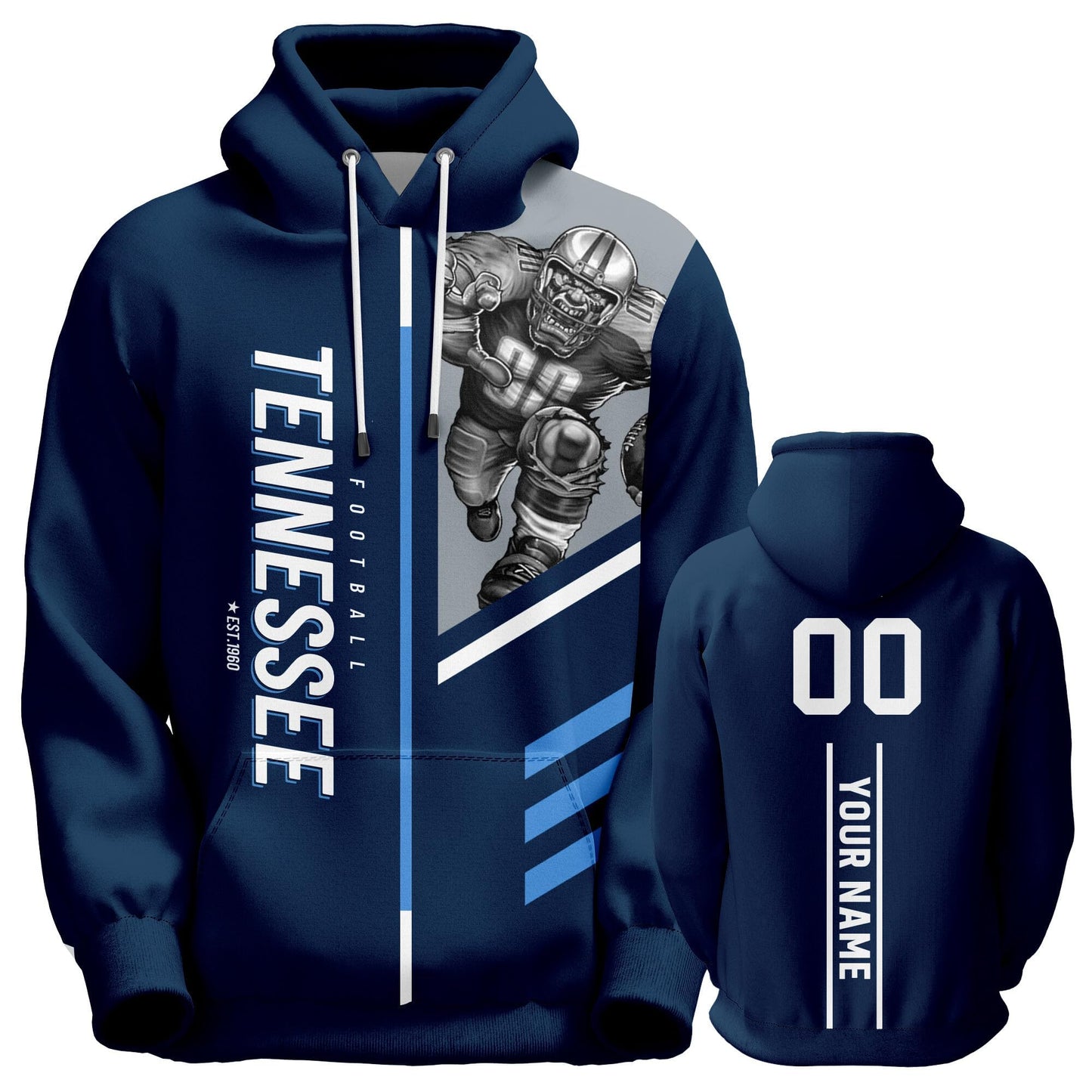 Custom Football Sweatshirts City Mascot Personalized Fan Pullover Hoodies Gift