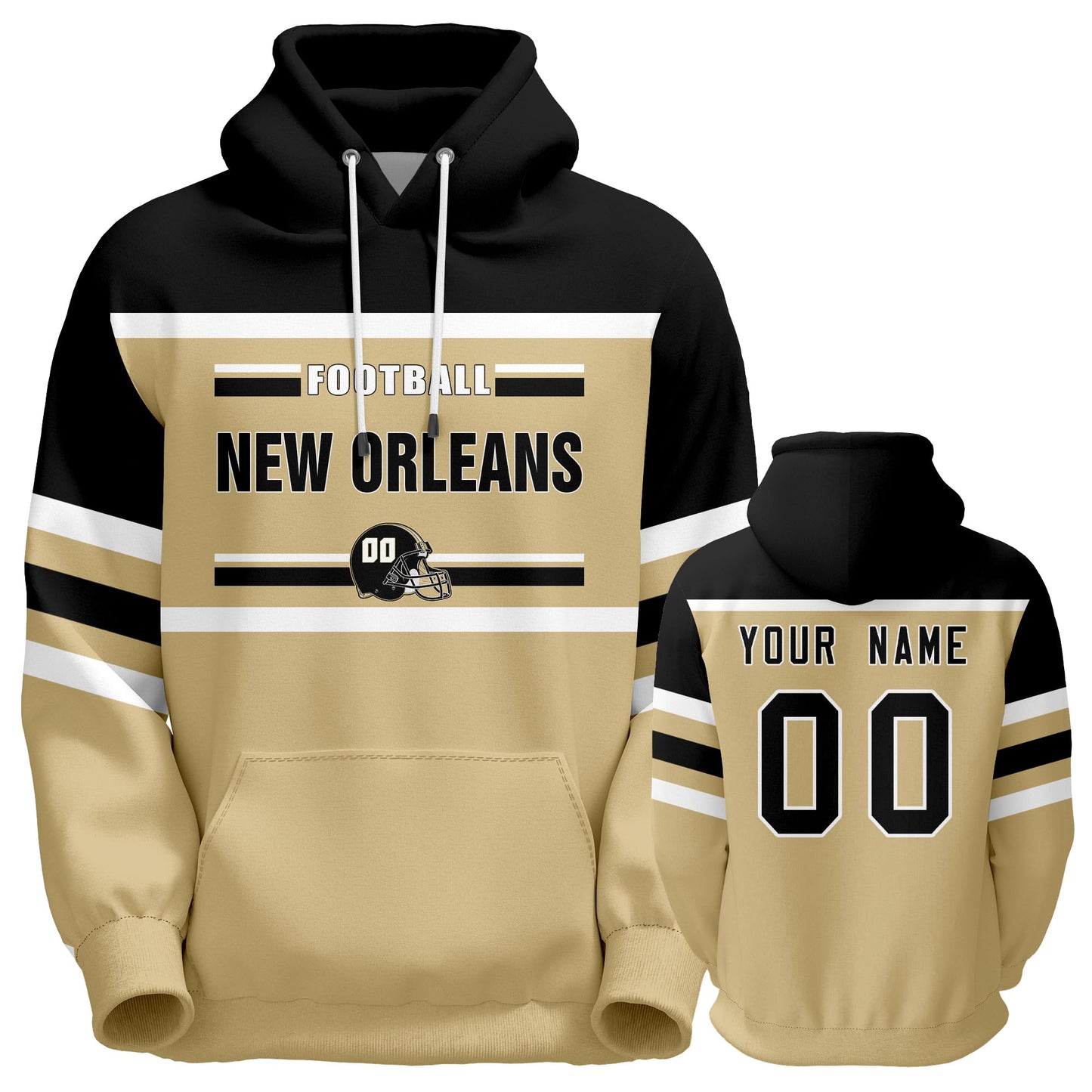 Custom Football Hoodies Sports Personalized Fans Pullover Sweatshirts