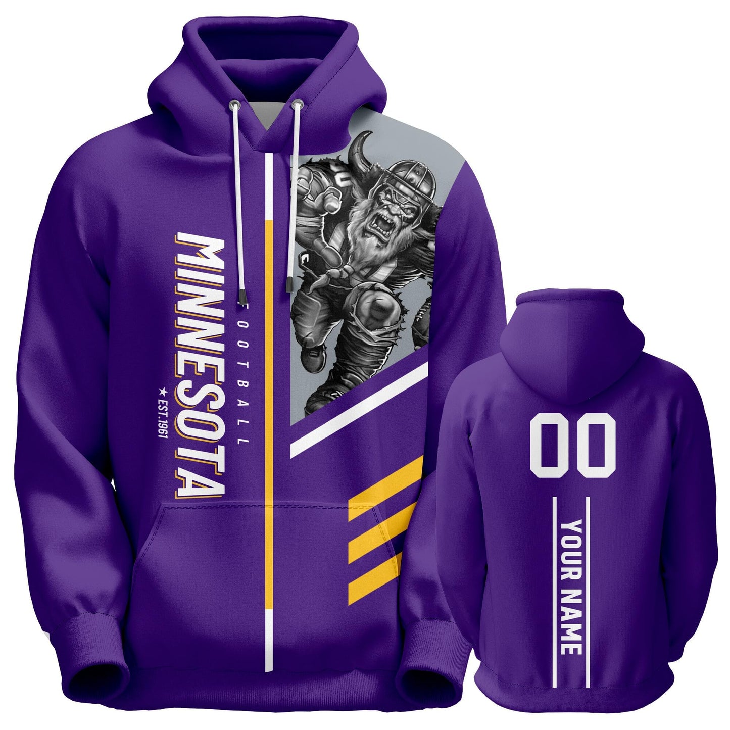 Custom Football Sweatshirts City Mascot Personalized Fan Pullover Hoodies Gift