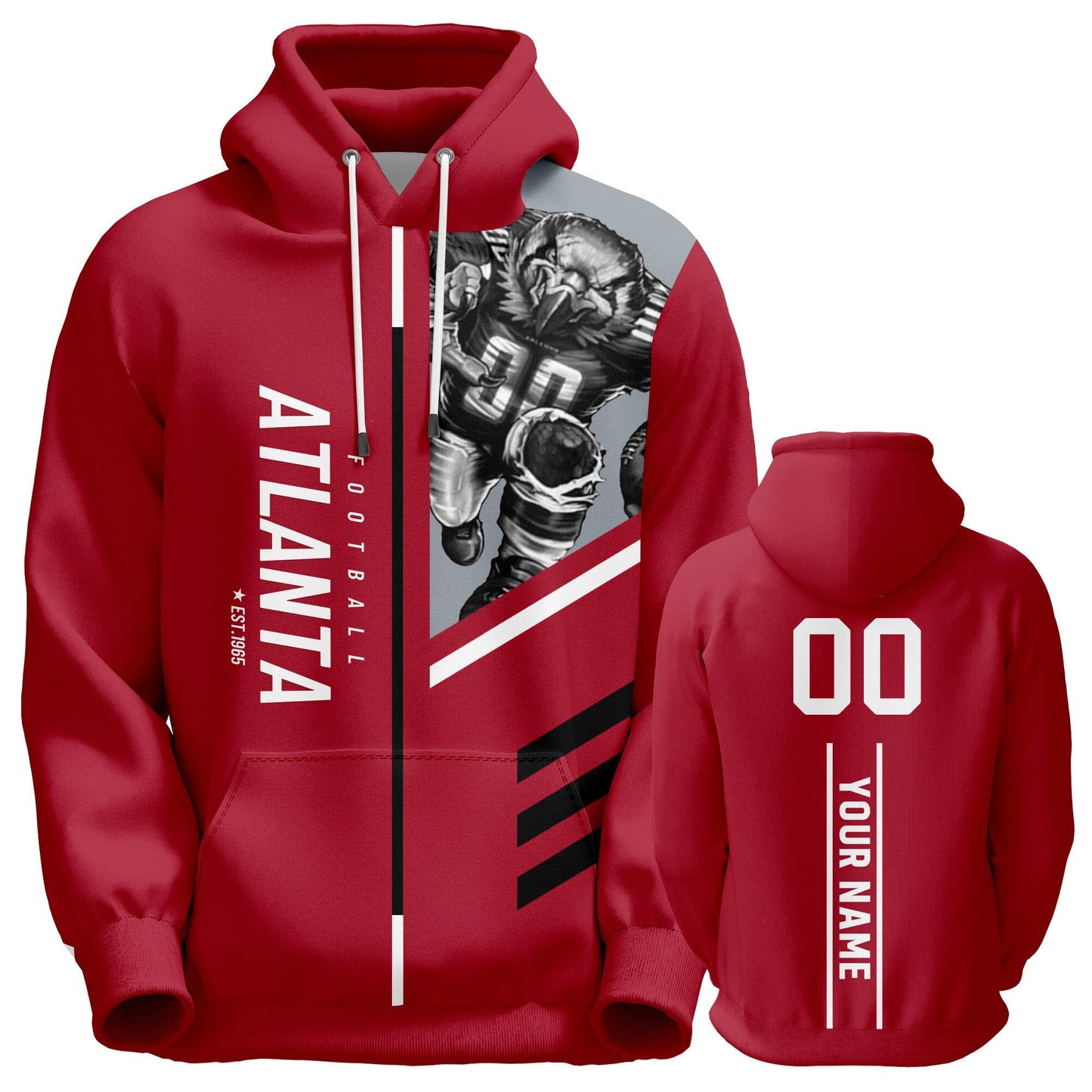 Custom Football Sweatshirts City Mascot Personalized Fan Pullover Hoodies Gift