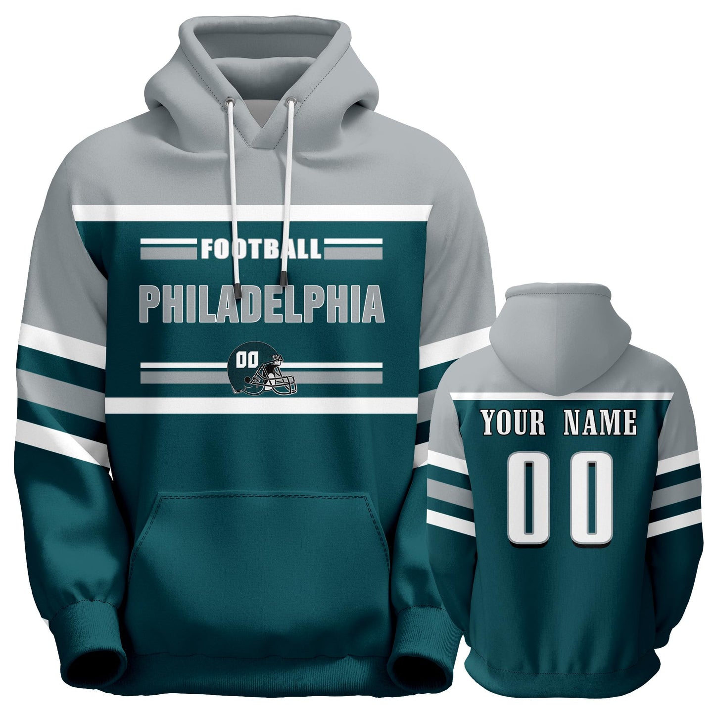 Custom Football Hoodies Sports Personalized Fans Pullover Sweatshirts