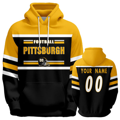 Custom Football Hoodies Sports Personalized Fans Pullover Sweatshirts