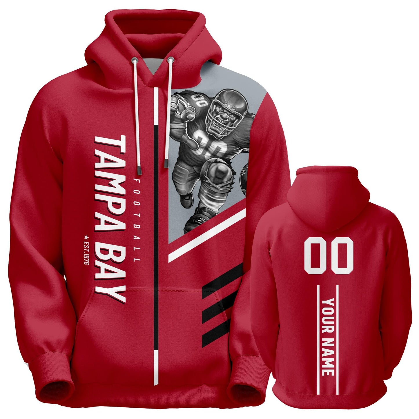 Custom Football Sweatshirts City Mascot Personalized Fan Pullover Hoodies Gift