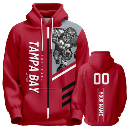 Custom Football Sweatshirts City Mascot Personalized Fan Pullover Hoodies Gift
