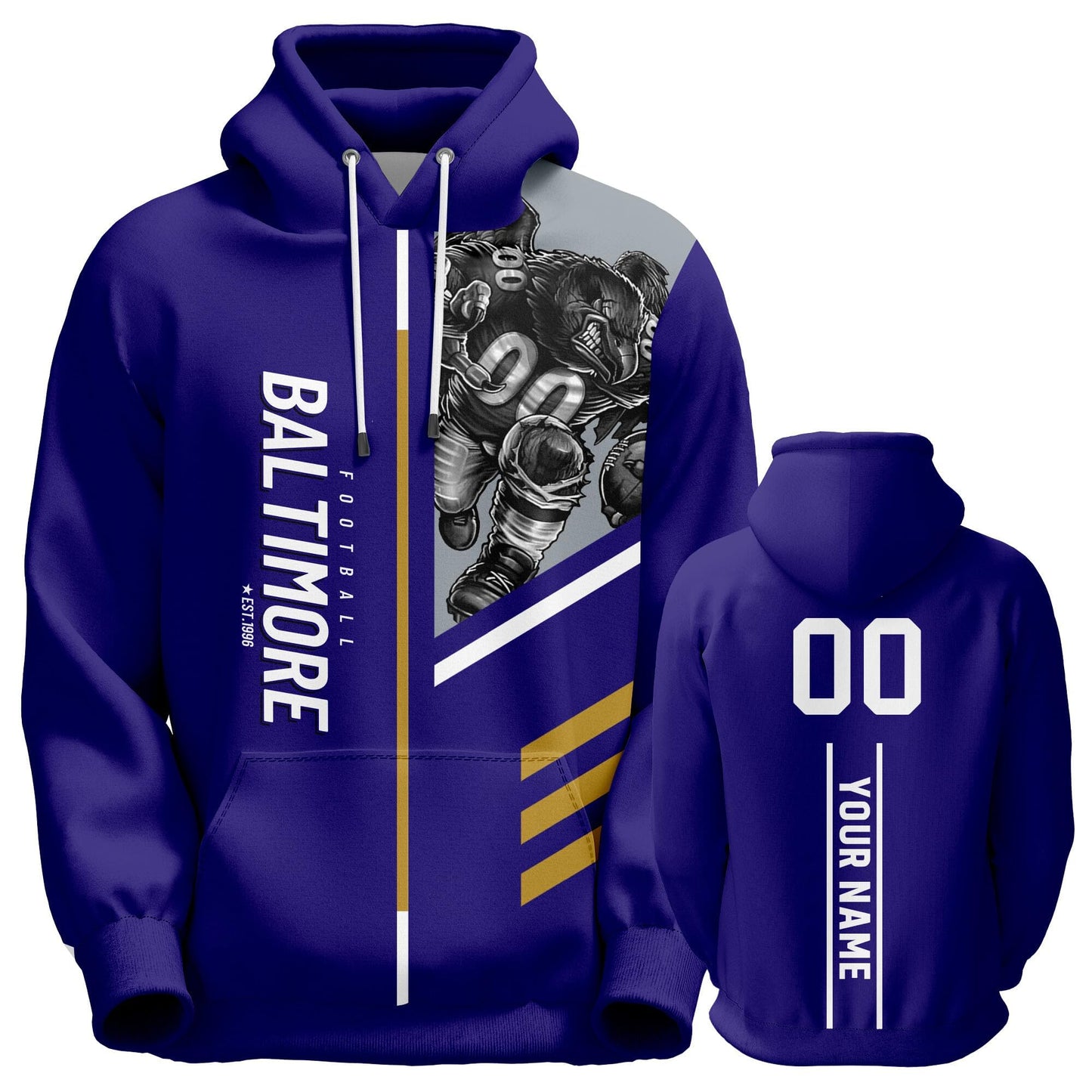 Custom Football Sweatshirts City Mascot Personalized Fan Pullover Hoodies Gift