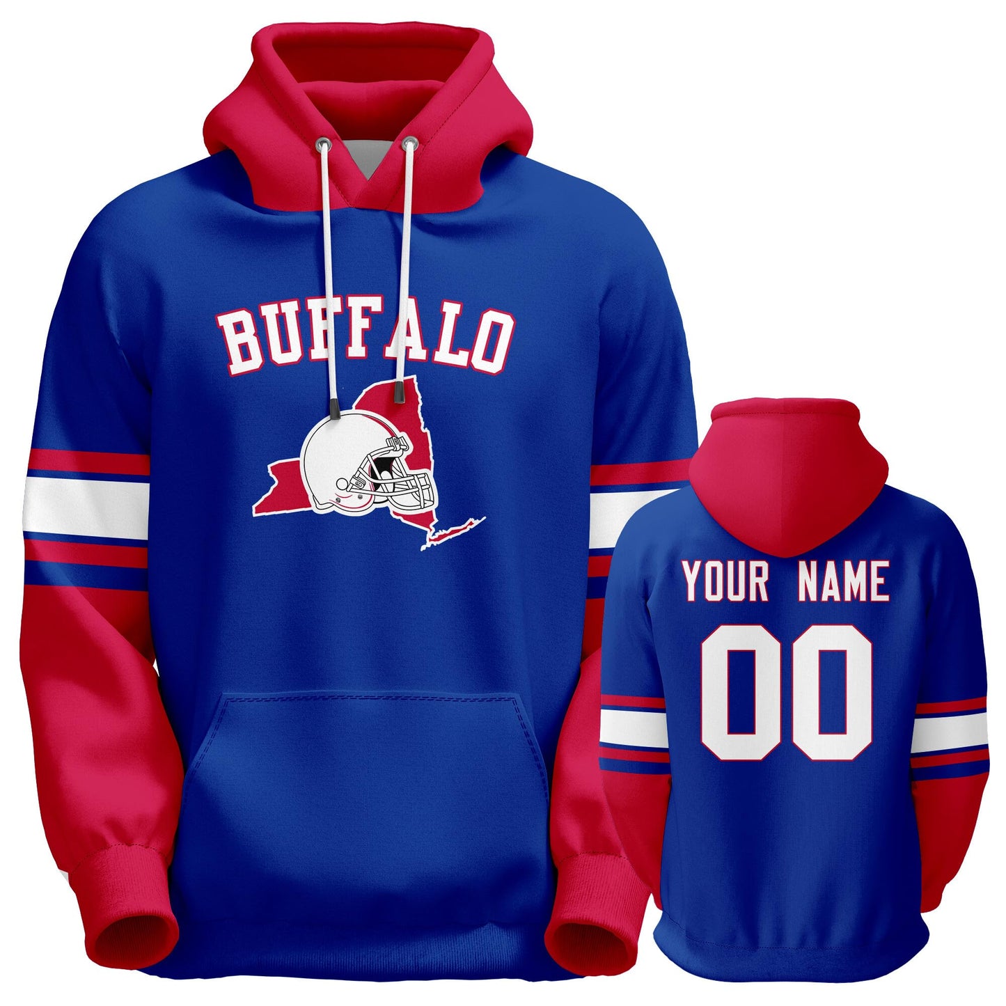 Custom Football Hoodie Personalized Team Pullover Sweatshirt