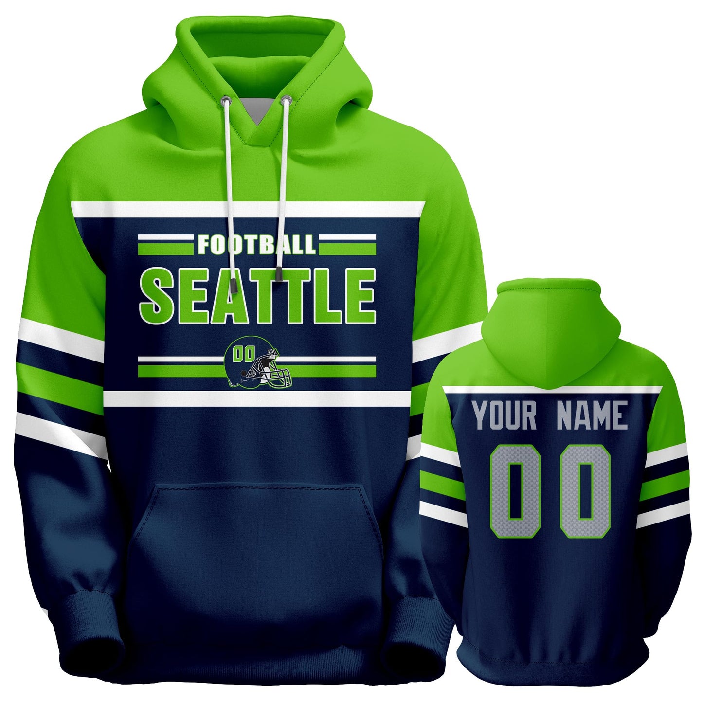 Custom Football Hoodies Sports Personalized Fans Pullover Sweatshirts