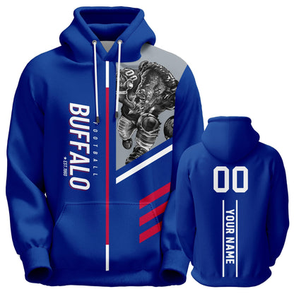 Custom Football Sweatshirts City Mascot Personalized Fan Pullover Hoodies Gift