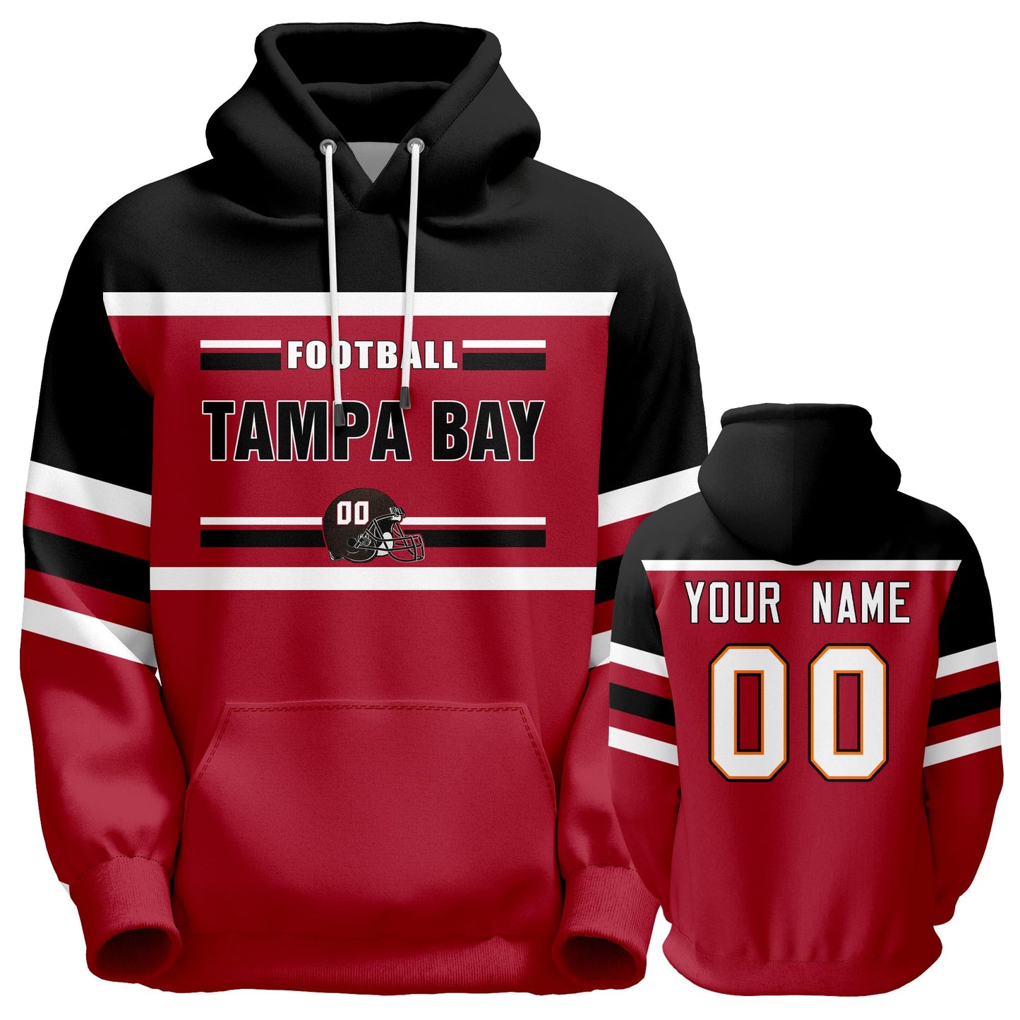 Custom Football Hoodies Sports Personalized Fans Pullover Sweatshirts