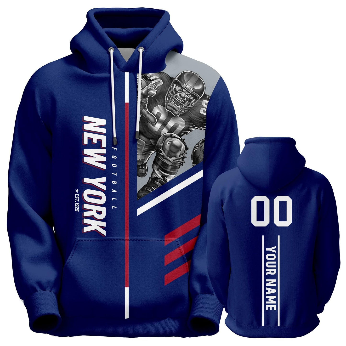 Custom Football Sweatshirts City Mascot Personalized Fan Pullover Hoodies Gift