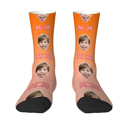 Custom Best Mom Gradient Sock