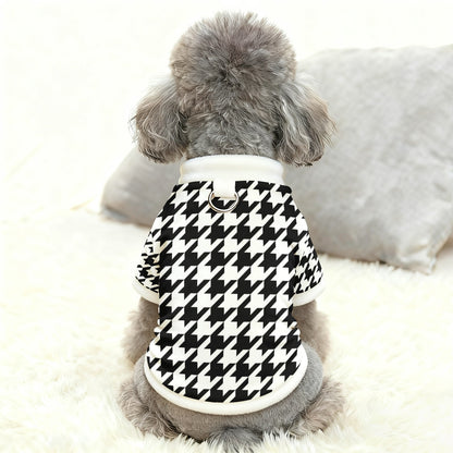 Pets Christmas Black and White Checkered Apparel