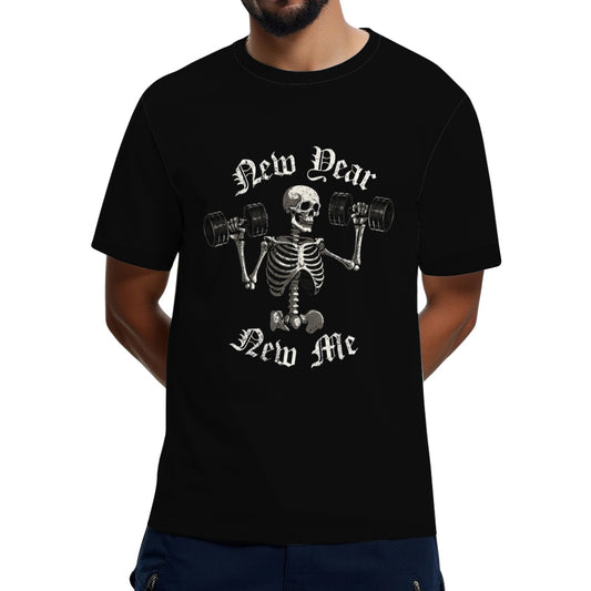 New Year New Me Skull Gym Tee Shirt