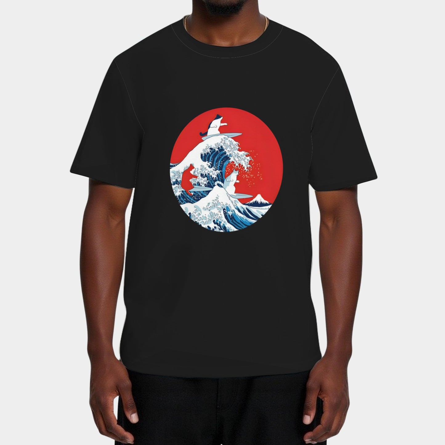 The Great Wave off Kanagawa Cats T-Shirt