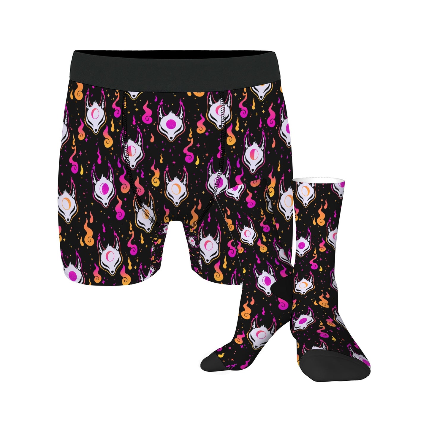 Custom Men's Underwear & Socks Set - Fox Design