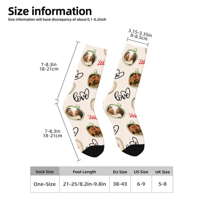 Custom Valentine's Day Couple Love Coffee Socks