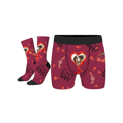 Customized Valentine's Day Cowboy Couple Love Underwear Sets