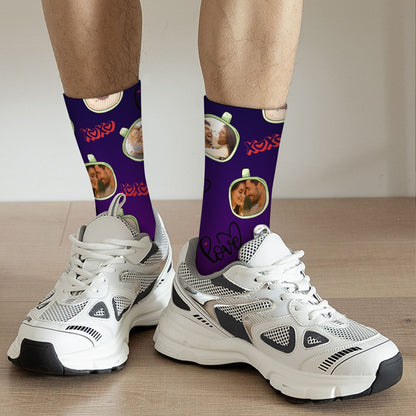 Personalized Valentine's Day Couple Love Coffee Gradient Sock