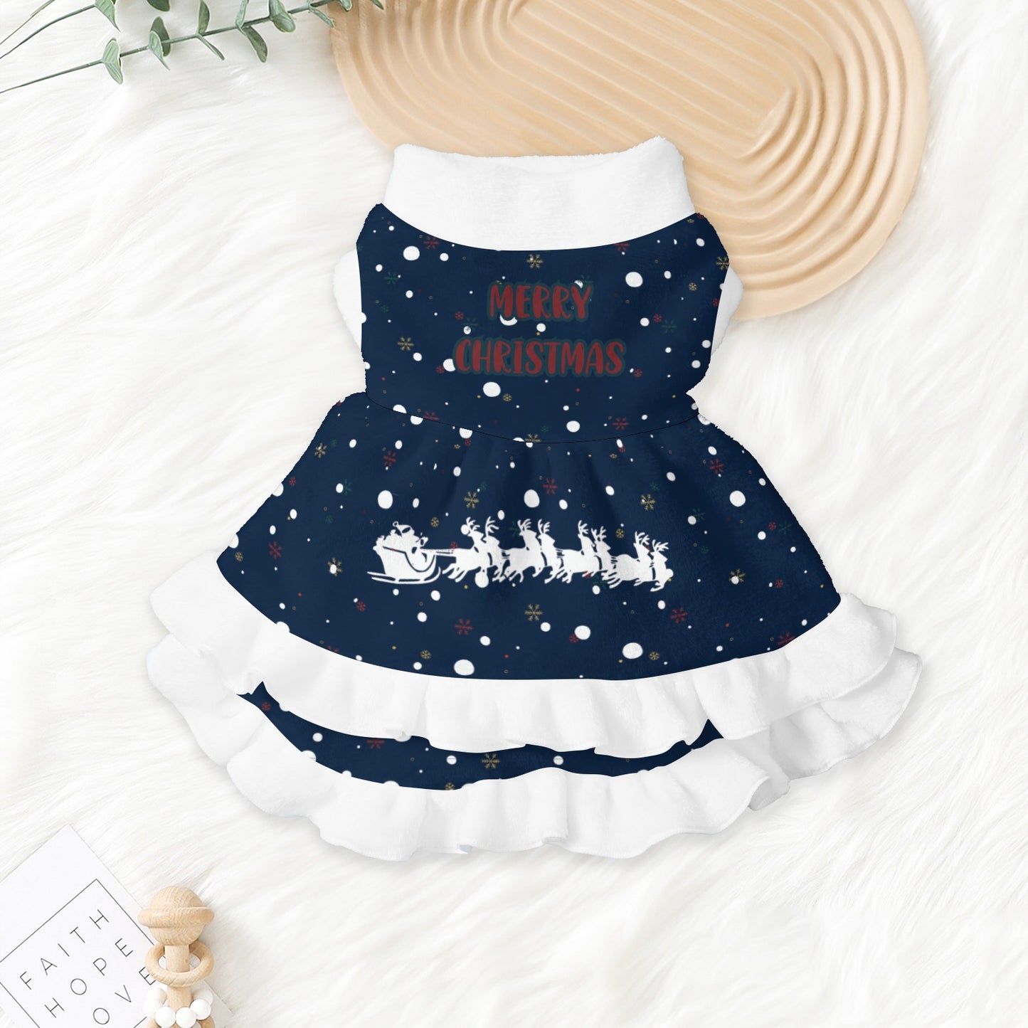 Merry Christamas Santa Claus Pattern Pets Christmas Dress