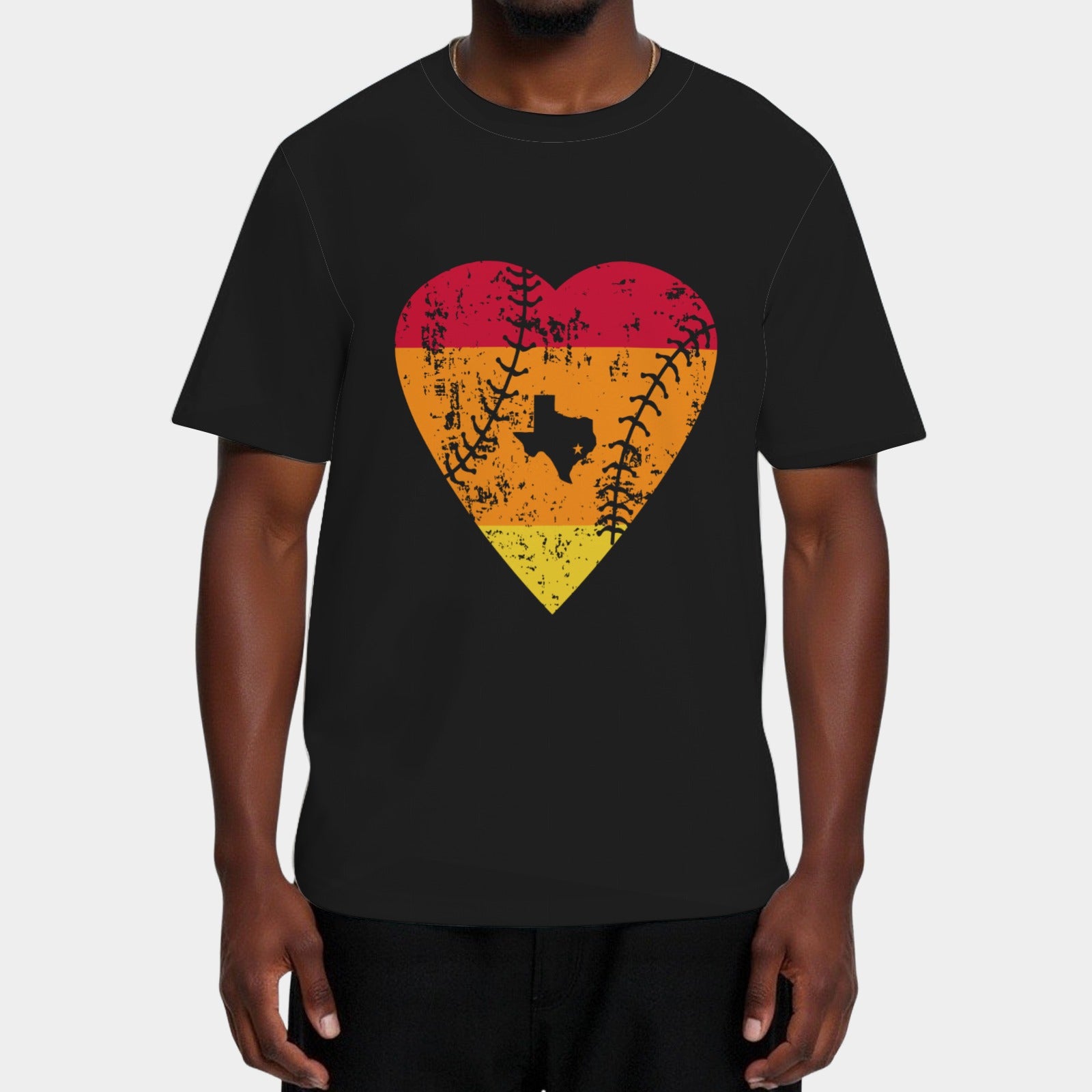Vintage Houston Baseball Heart T-Shirt