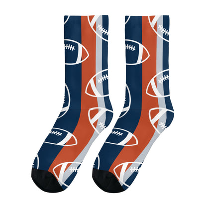 Denver Football Style Socks – Personalized & Customizable