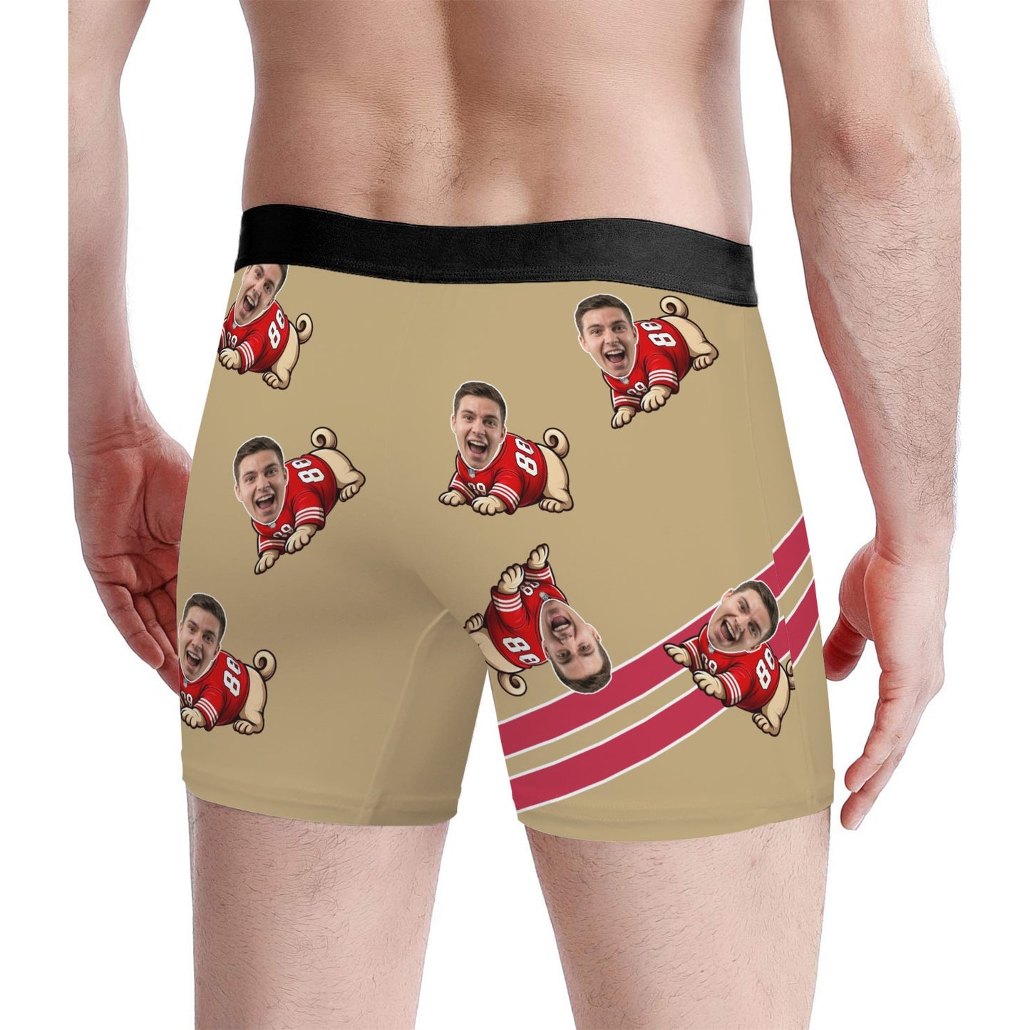 Custom San Francisco Football Face Socks & Underwear Set