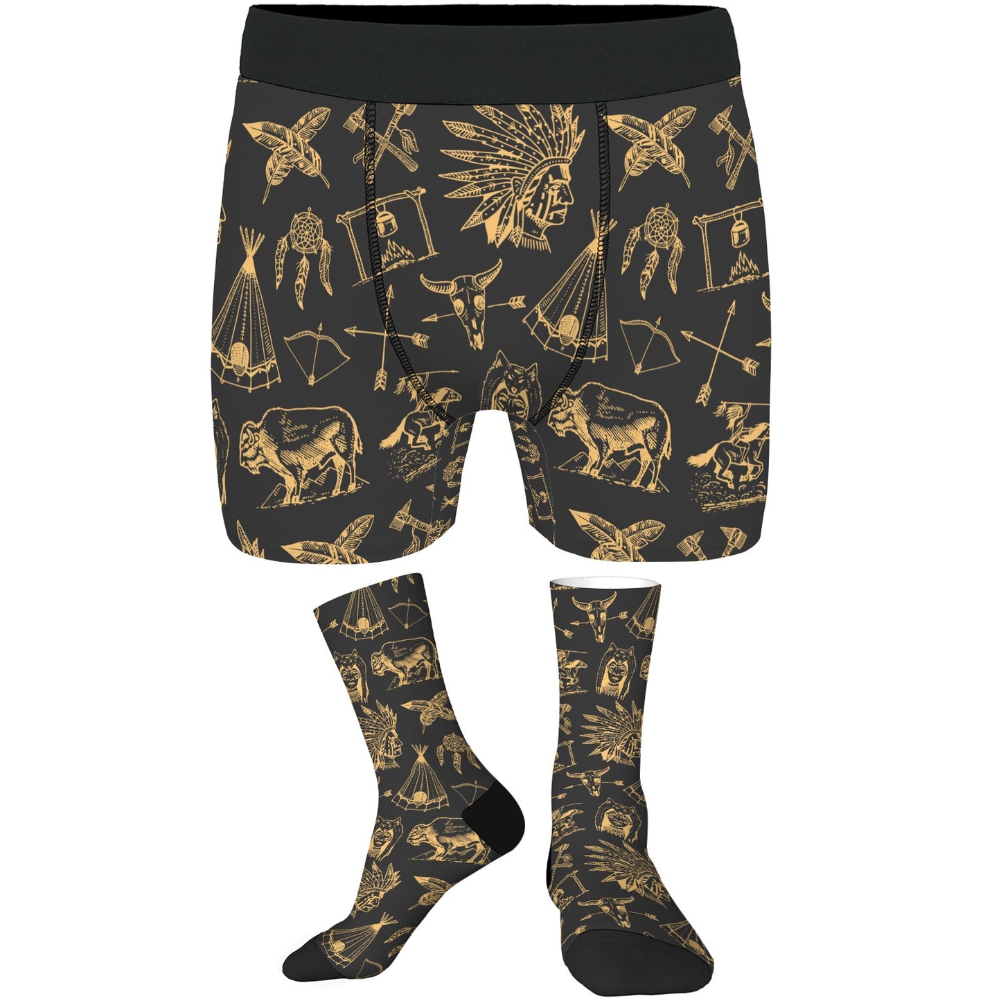 Custom Men's Underwear & Socks Set - Indian style